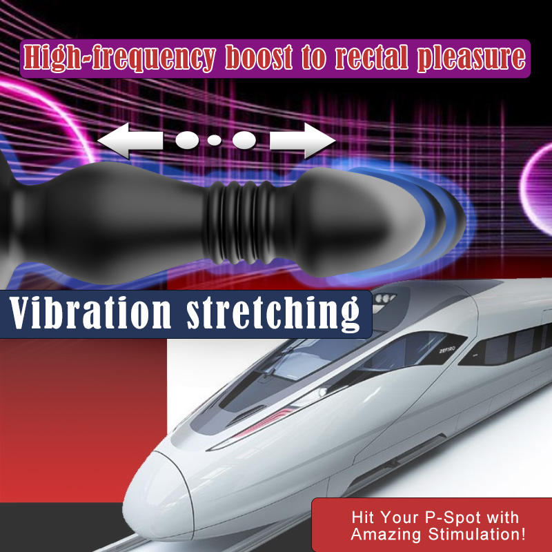 Remote Control Suction Cup Anal Plug Vibrator 10 Frequency Vibration and Telescoping Butt Plug Vibrator Sex Toys for Woman