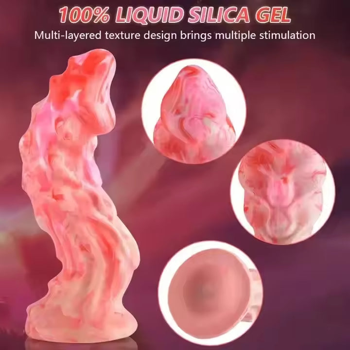 7.1 Inch Monster Big Dildo Liquid Silicone Huge Dildo Adult Sex Toys Dragon Dildo Vaginal and Anal Stimulator Sex Toy for Women
