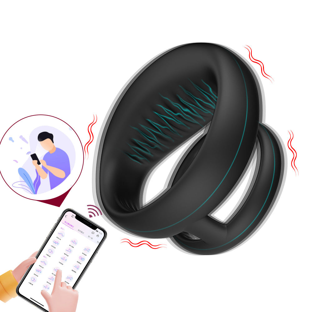 Male Wireless Remote Control and APP Control Vibrating Cock Ring Prostate Silicone Vibrator Penis Ring Sex Toys for Men Adult Toys