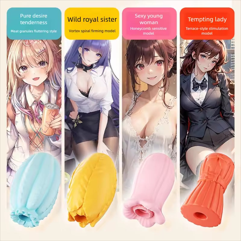 Realistic Silicone Vagina Masturbation Eggs Sex Toy Male Masturbator Vagina Pocket Pussy Masturbation Cup Adult Toys