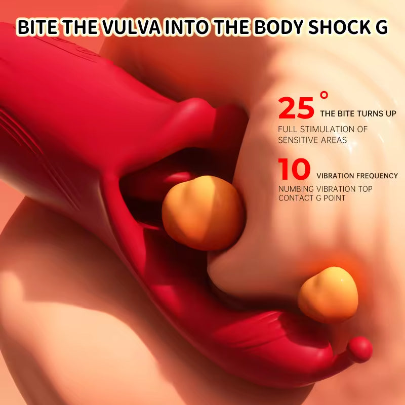 Hot Sale 2 in 1 Tongue Licking Vibrator Toy G Spot Clitoral Stimulator Vibrators for Women Tongue Vibrator Adult Toys