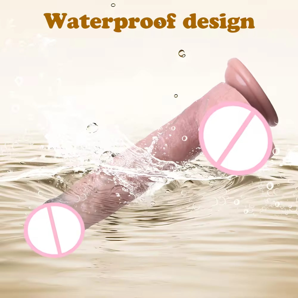 6.7 Inch Silicone Realistic Dildo for Women Penis Thrusting Dildo Female Masturbator Vagina Suction Cup Adult Toys
