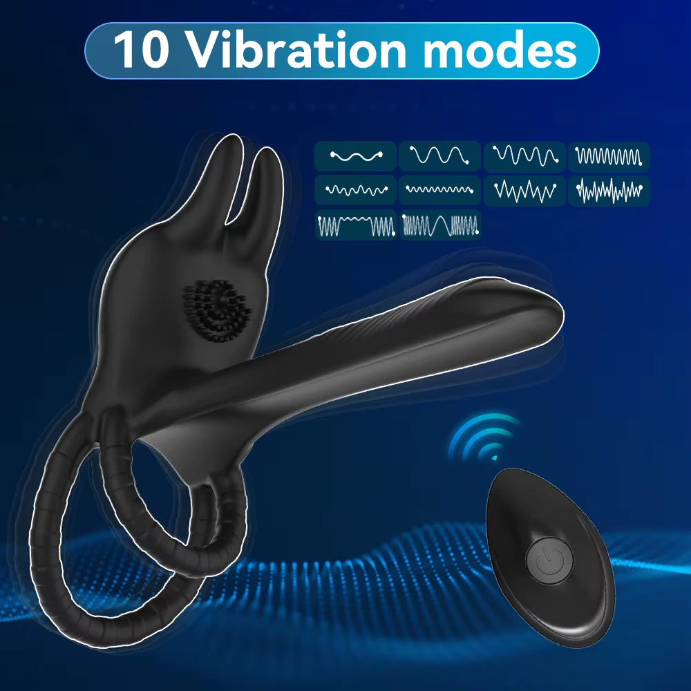 Men Wireless Remote Control Vibrating Cock Ring Masturbation Vibrator Erotic Supplies Penis Ring Extender Sex Toys for Men