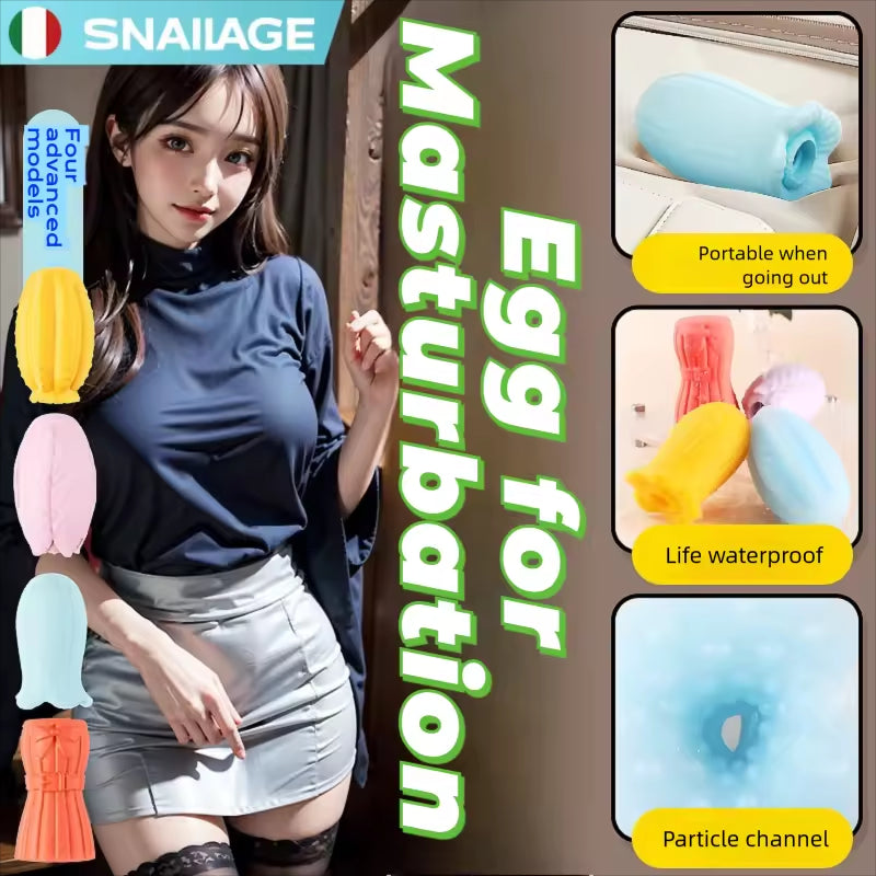 Realistic Silicone Vagina Masturbation Eggs Sex Toy Male Masturbator Vagina Pocket Pussy Masturbation Cup Adult Toys