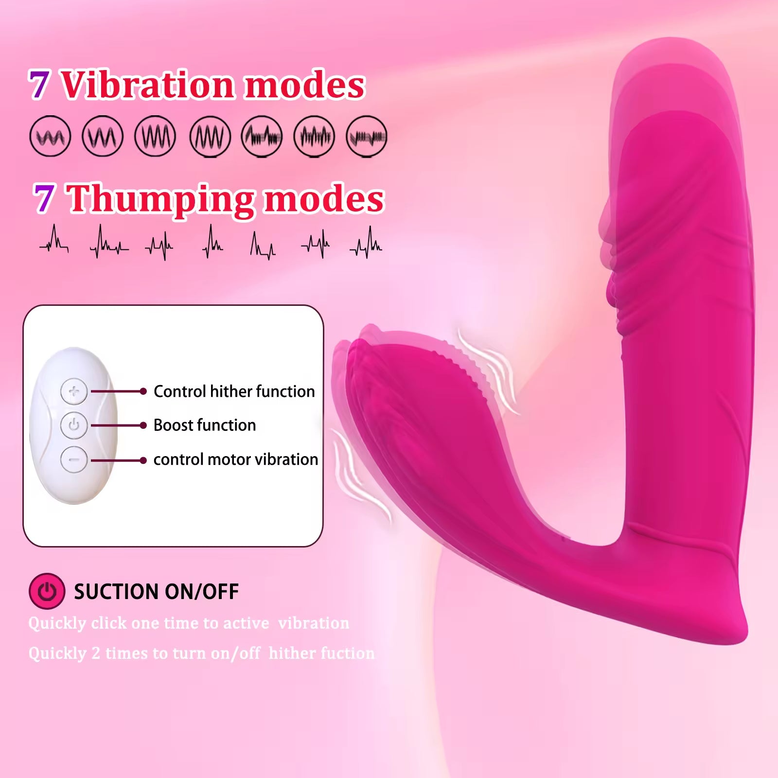 Remote Control Female Wearable Dildo Vibrator for Women Vaginal Stimulation Adult Sex Toys Panties Vibrating Adult Toys for Women