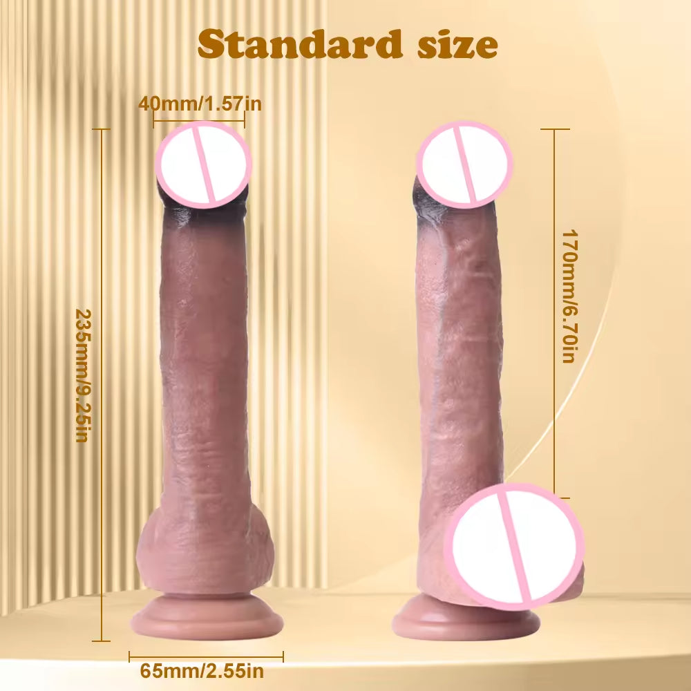 6.7 Inch Silicone Realistic Dildo for Women Penis Thrusting Dildo Female Masturbator Vagina Suction Cup Adult Toys