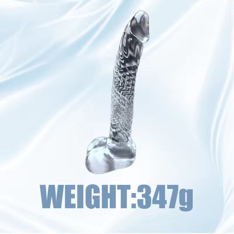 Clitoris Stimulator G Spot Glass Dildo Anal Plug Female Masturbation Vagina Stimulator Self-Pleasure Adult Toys for Women