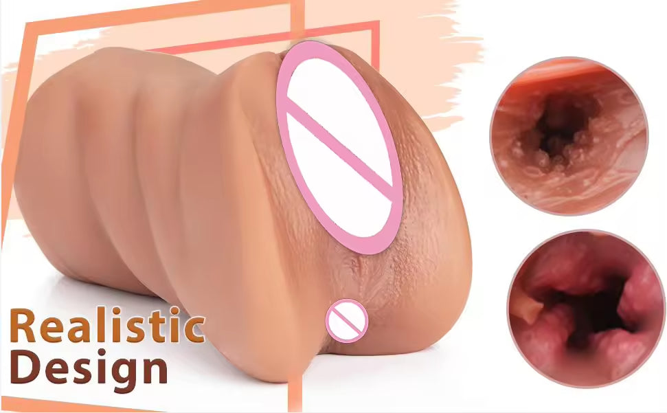 Artificial 3 in 1 Male Masturbator Pocket Pussy TPE Vagina Adult Sex Pussy Toys Masturbation Cup Adult Toys