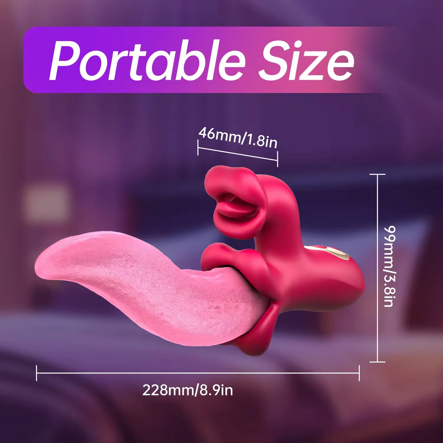 APP Control 2 in 1 Tongue Licking Vibrators Sex Toys Vaginal Stimulation 9 Frequency Vibration Masturbation Adult Toys for Women