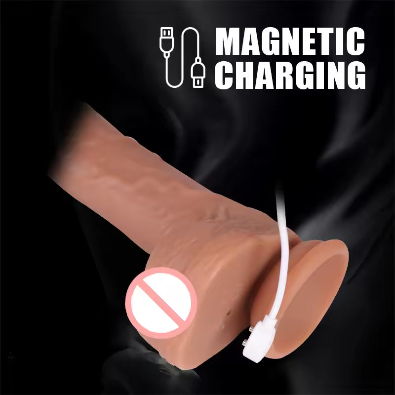 Realistic Retractable Silicone Big Dildo for Women Sex Toys Vibrator Artificial Rubber Penis Telescopic Dildo Adult Toys