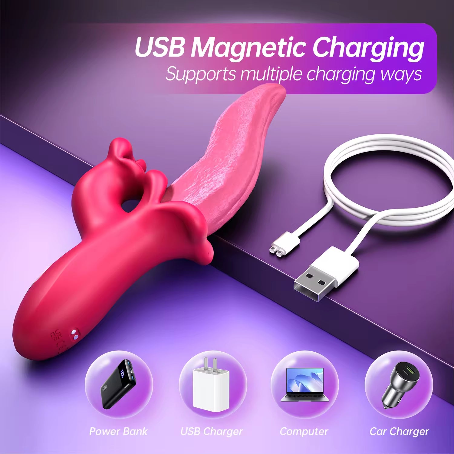 APP Control 2 in 1 Tongue Licking Vibrators Sex Toys Vaginal Stimulation 9 Frequency Vibration Masturbation Adult Toys for Women