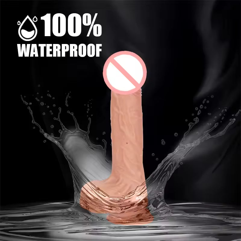 Realistic Retractable Silicone Big Dildo for Women Sex Toys Vibrator Artificial Rubber Penis Telescopic Dildo Adult Toys