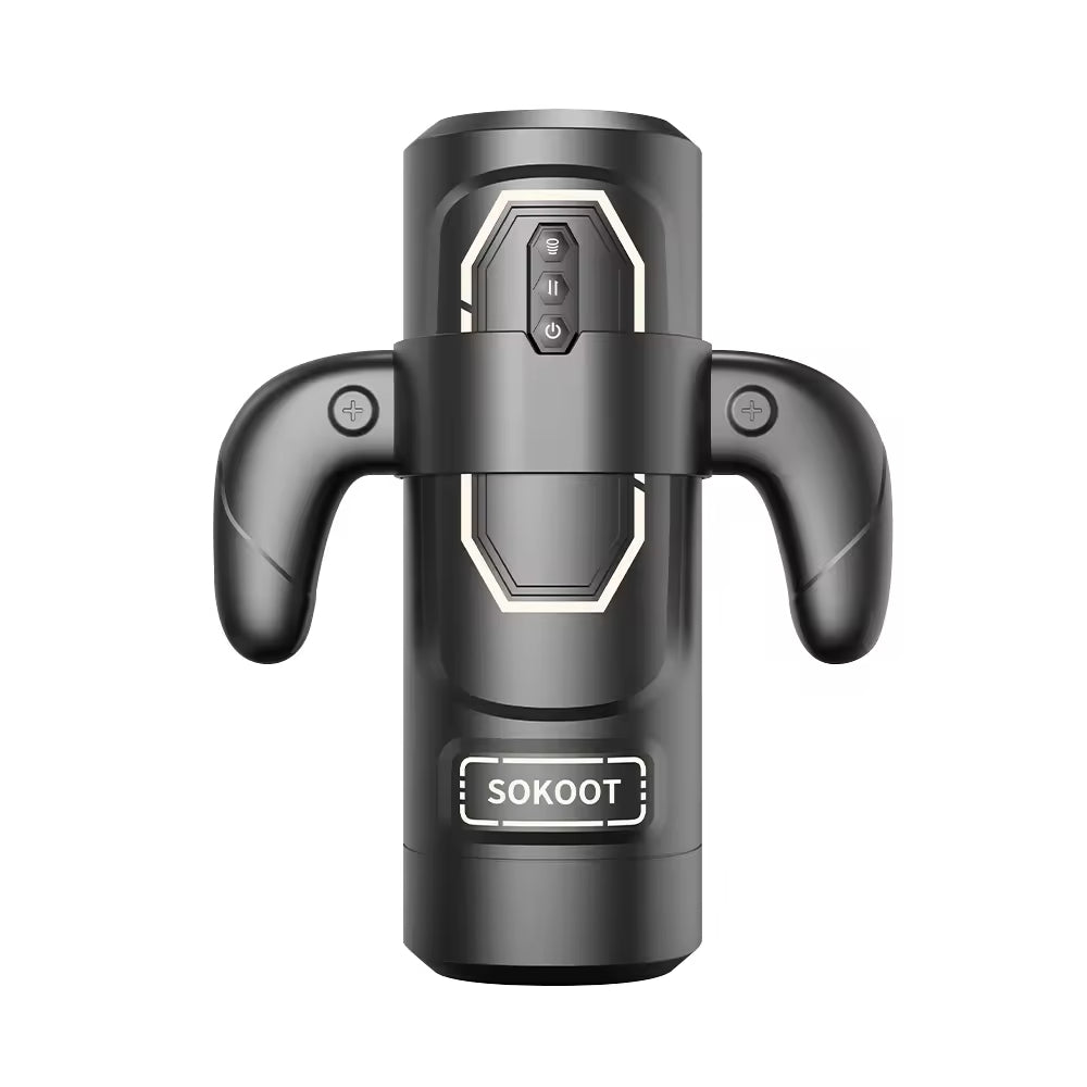 Double Handles Male Masturbation Cup for Men Telescoping+vibration+heating+Sucking+Sound Masturbation Cup Adult Toys