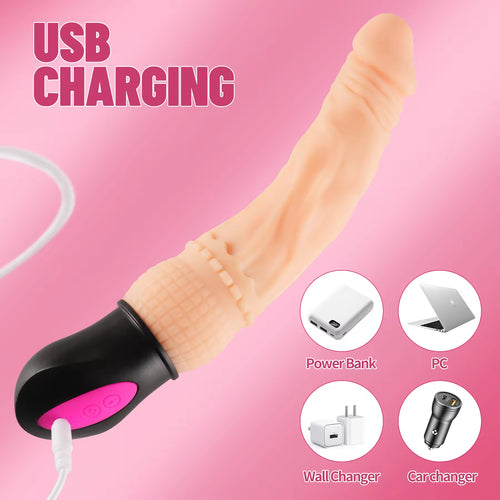 3 in 1 Silicone Dildo Vibrator for Women 12 Frequency Vibration Can Heating up to 38-42℃ Free Bending Sex Toys for Women and Men adult toys