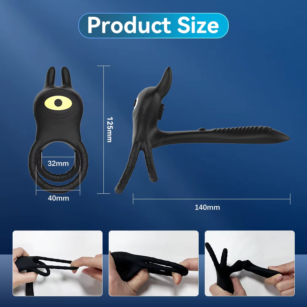 Men Wireless Remote Control Vibrating Cock Ring Masturbation Vibrator Erotic Supplies Penis Ring Extender Sex Toys for Men